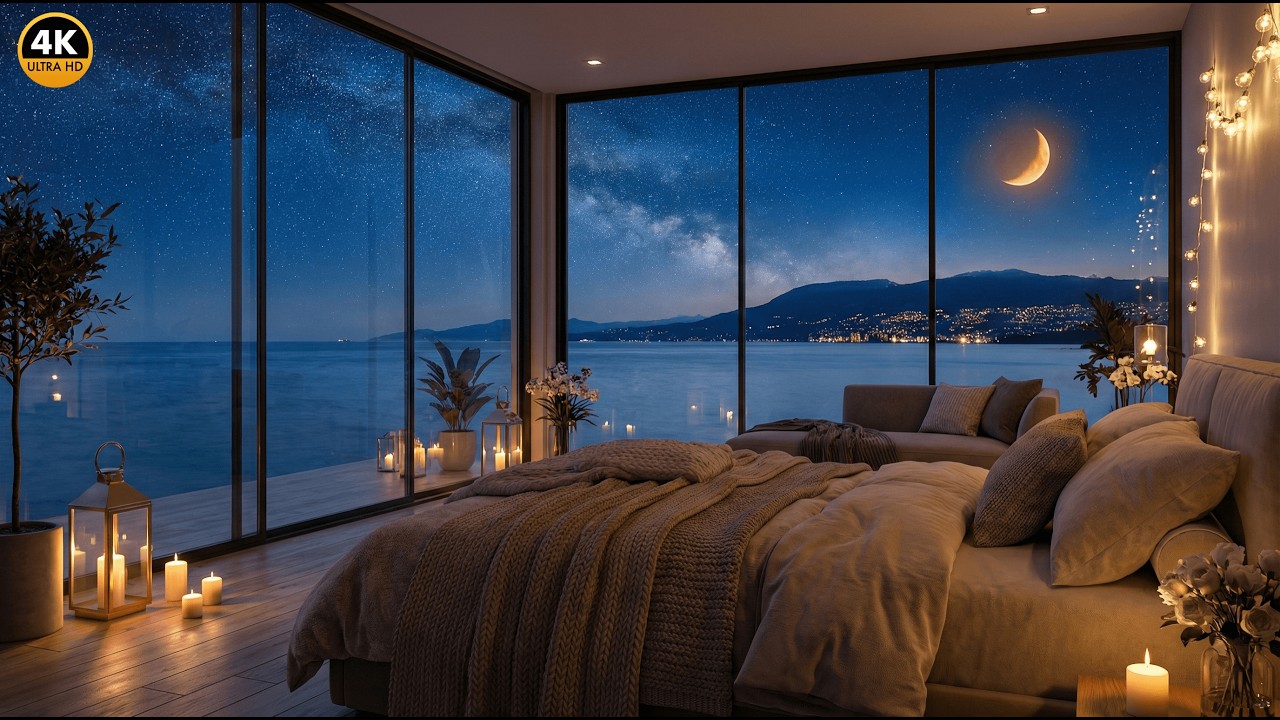 Fall Asleep and Relax in 5 Minutes🌙 Proven Deep Sleep Sounds | Relaxing Bedroom with Scenic Views 4K