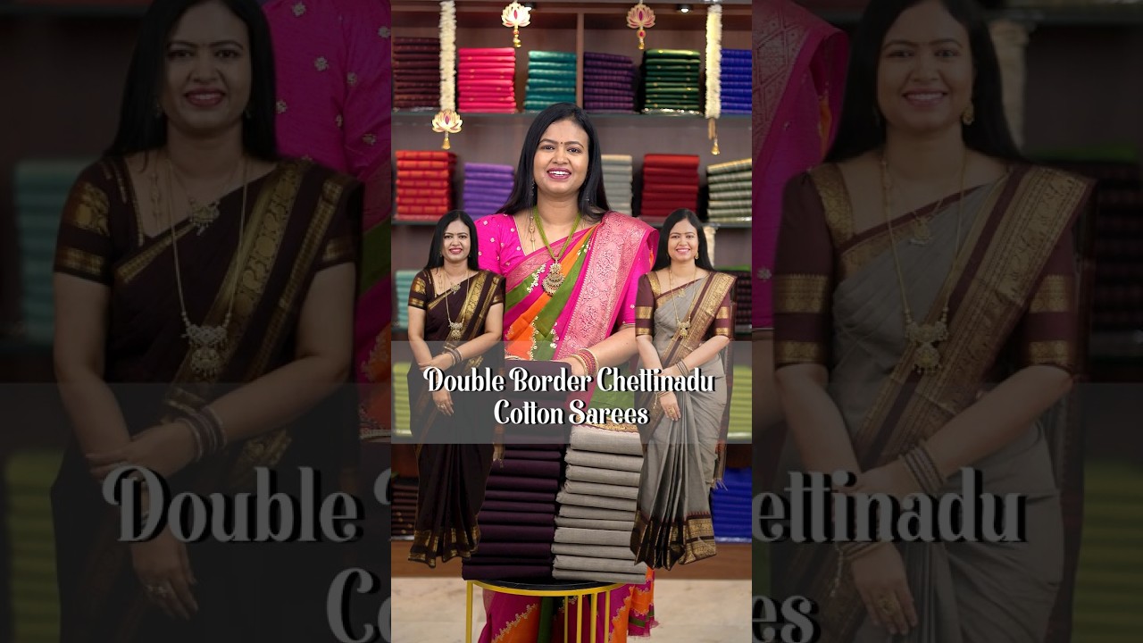 Double Border Chettinadu Cotton Saree with blouse | DSR Sarees | Booking :9443143352 |