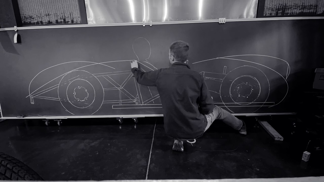 Traditional Automobile Profile Design Using Chalkboard Coachbuilding