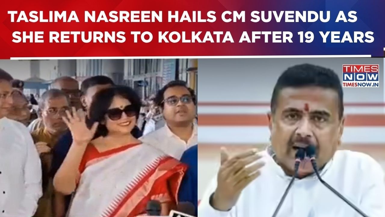 Taslima Nasreen Thanks CM Suvendu Adhikari As She Returns To Kolkata After 19 Years | WATCH