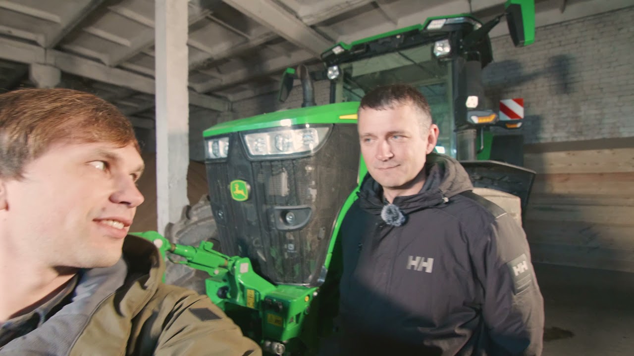 Ūkininkas bando traktorių John Deere 7R. Marijampolė (5 dalis)