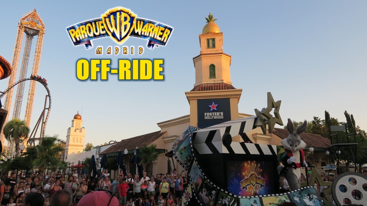 Parque Warner Madrid Off-Ride Footage, Parques Reunidos Theme Park | Non-Copyright