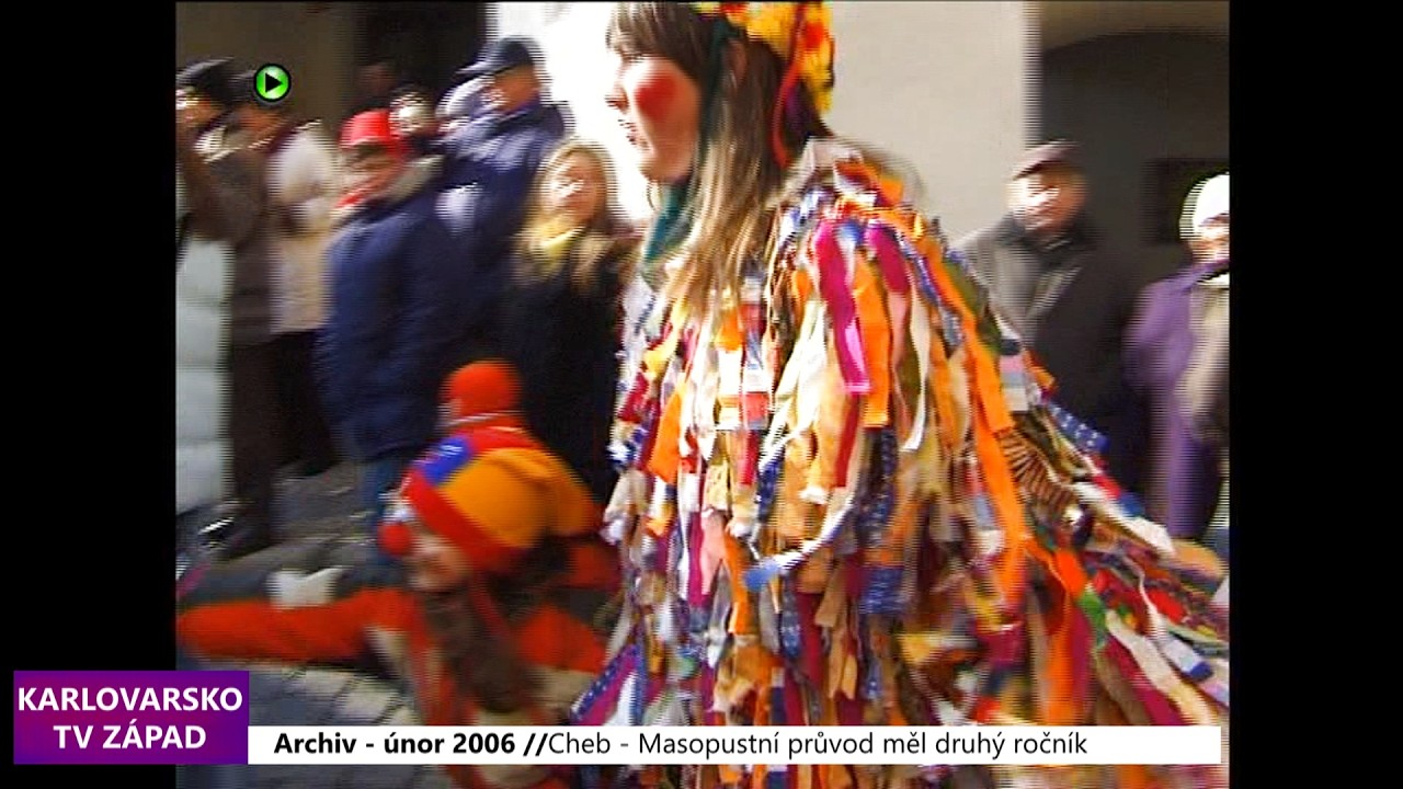 🎭 2006 – Cheb: Masopustní průvod měl druhý ročník (TV Západ)