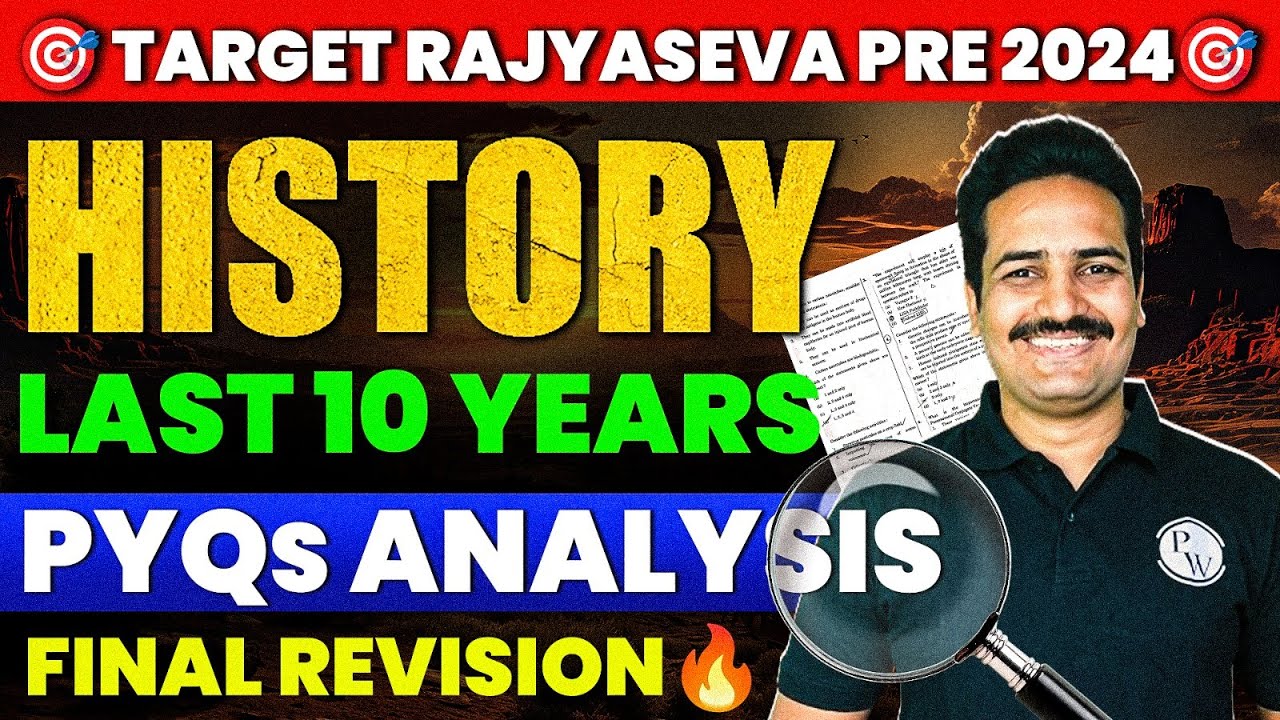 MPSC Rajyaseva History PYQ Analysis 🔥| Last 10 Years Rajyaseva PYQs Analysis | MPSC Wallah