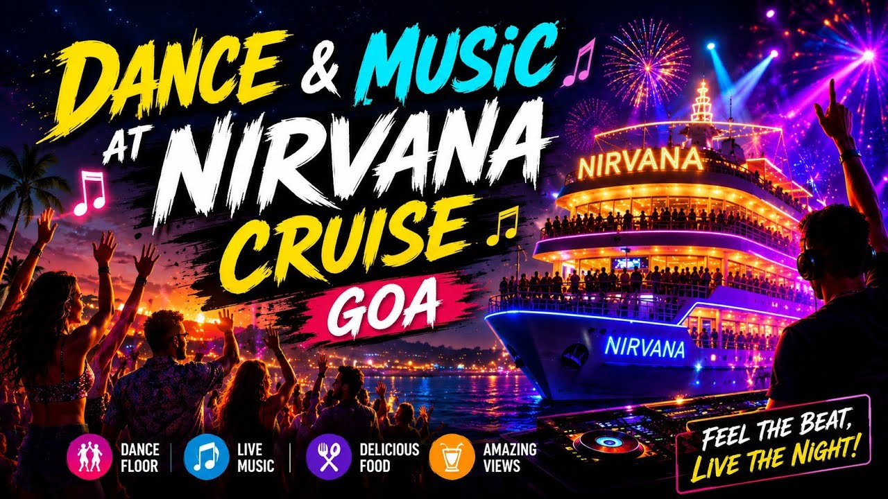 Goa Nightlife | Dance Party on Nirvana Cruise 💃 #goa #dance #party #vibes 