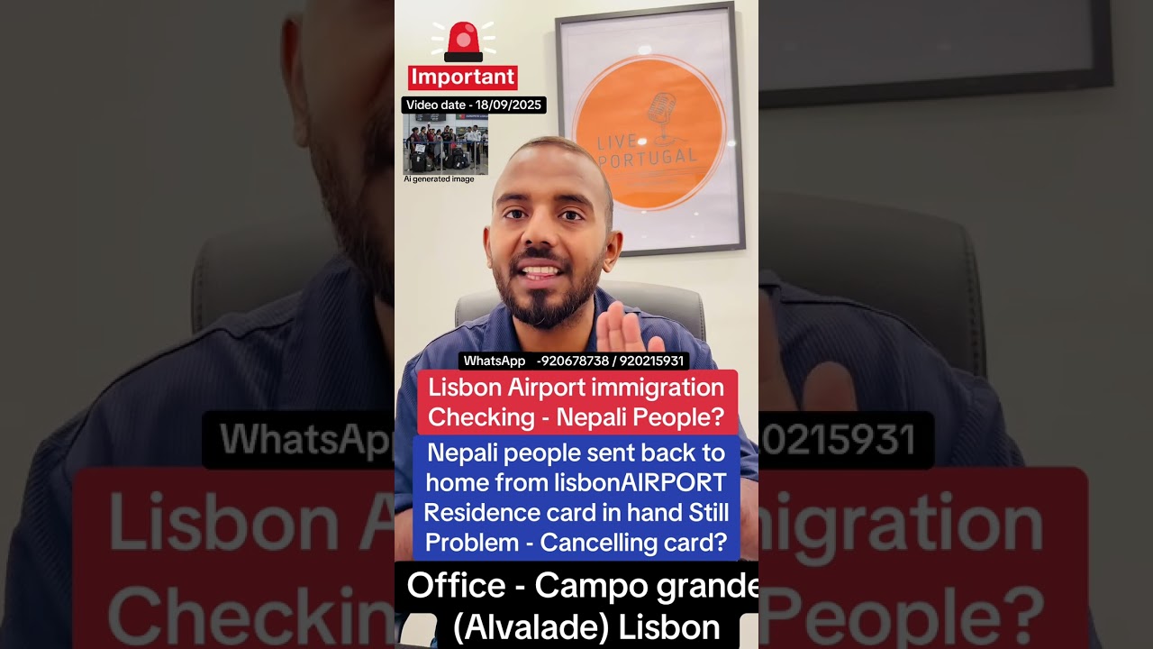 Lisbon Airport immigration Checking - Nepali People ? TRC card ? &reg;Live Portugal By Harry | Portugal