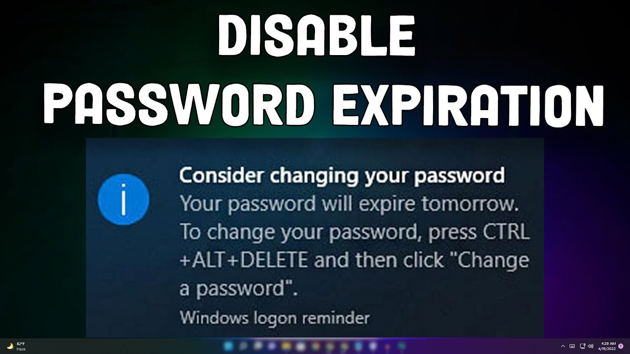 How To Disable Password Expiration For Windows 11 Users