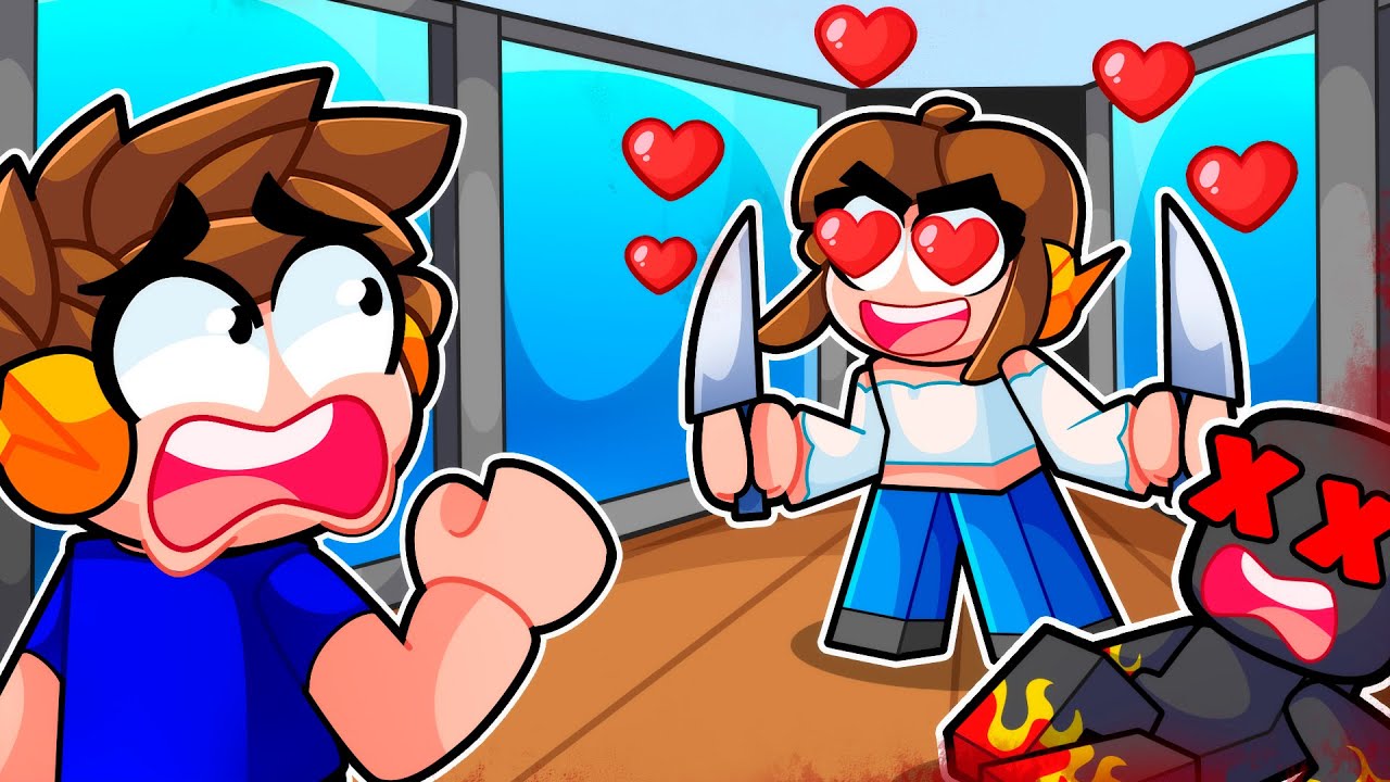 a MINHA CRUSH virou ASSASSINA no ROBLOX! (MURDER)
