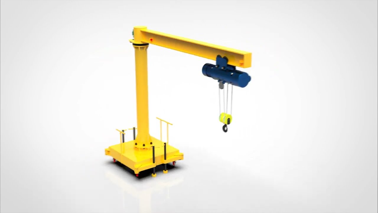 Portable Jib Crane on Wheels 500kg, 1 ton, 2 Ton, Small Jib  but Versatile Lifting Solution