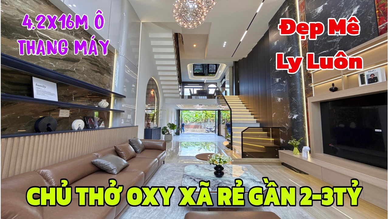 Rẻ gần 2-3 tỷ với khu nhà lầu 4.2 x 16m 4 lầu Ô Thang Máy đẹp nhức nách ở Quận 12 sát Gò Vấp 