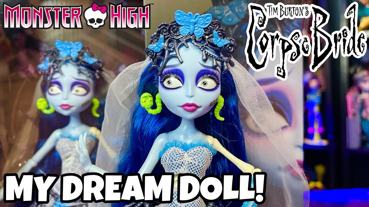 TOO CHEAP? Monster High Skullector Emily Corpse Bride Doll Review & Unboxing! 