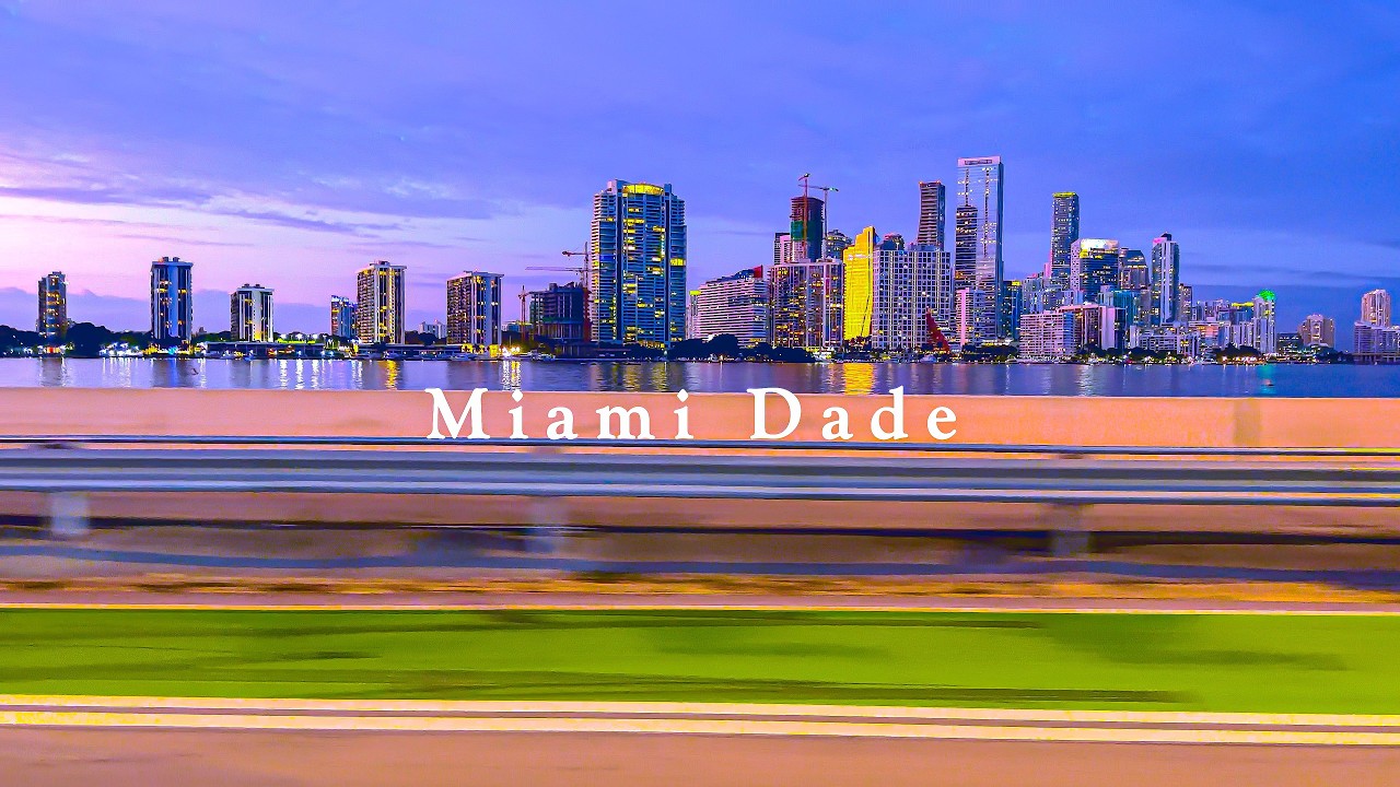 Miami dade Florida, recorrido puente Key Biscayne en 4 k enero 2026