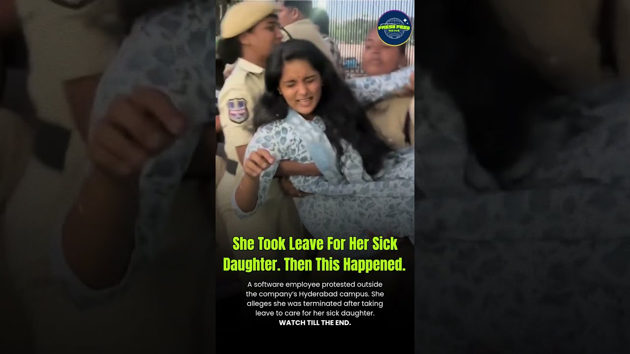 She Took Leave For Her Sick Daughter &mdash; Then This Happened #techmahindra #hyderabad #protest