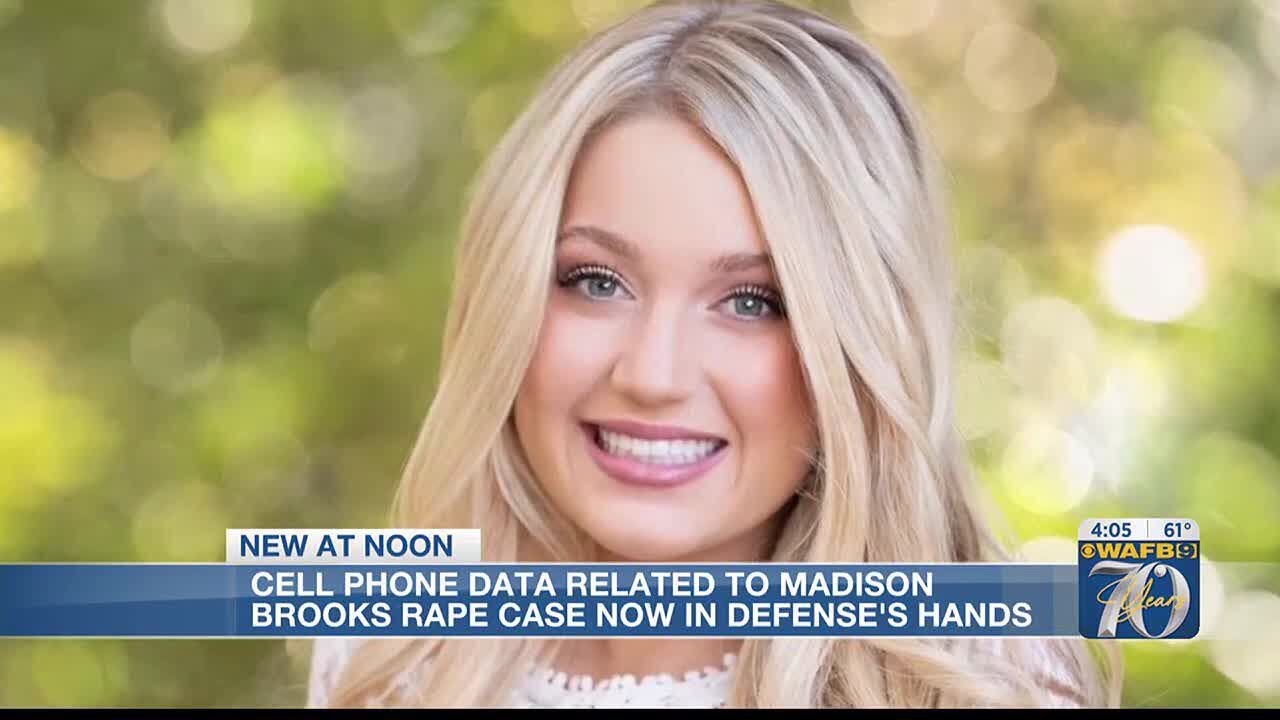 Cell phone data related to Madison Brooks rape case now in defense’s hands