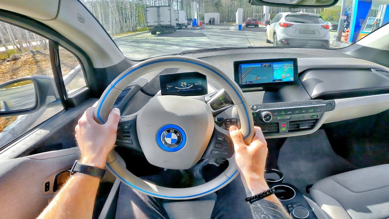 2015 BMW i3 (33 кВт*ч) POV езда и обзор