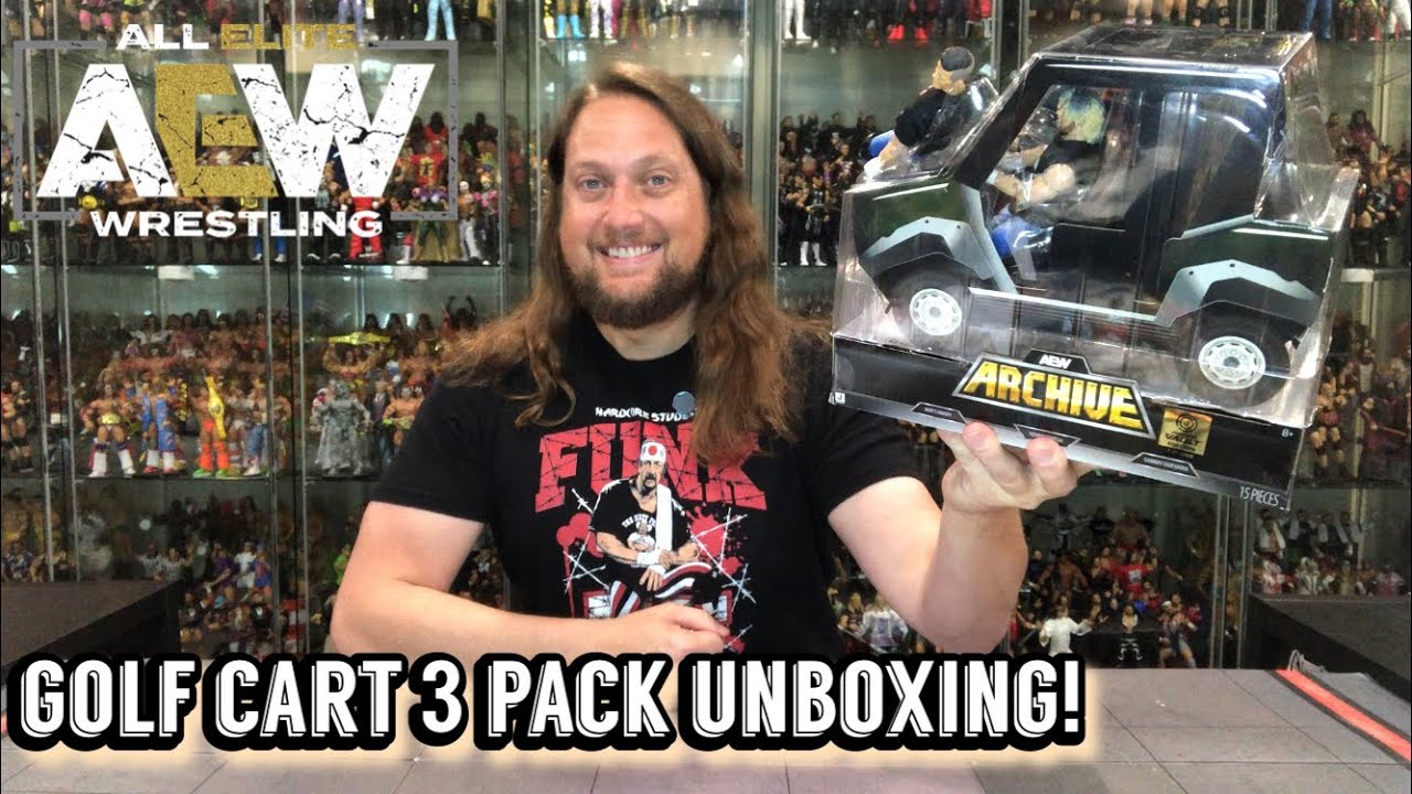 Golf Cart 3 Pack AEW Vault 1/3000 Exclusive Unboxing & Review!