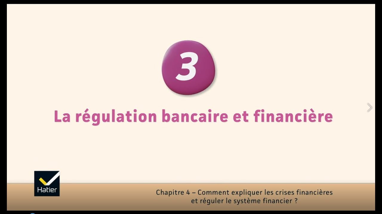 SES cours de Tle : la r&eacute;gulation bancaire et financi&egrave;re