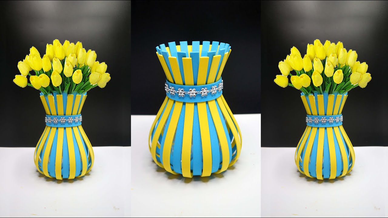 Ide Kreatif Vas Bunga dari Botol Plastik Bekas ! Bottle Craft Ideas | Plastic bottle flower vase