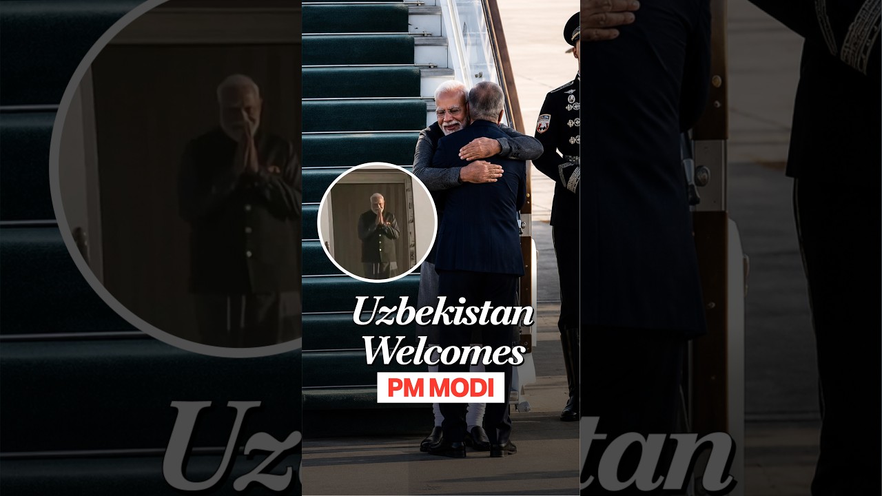 PM Modi Reaches Uzbekistan, Accorded Warm Reception at Airport