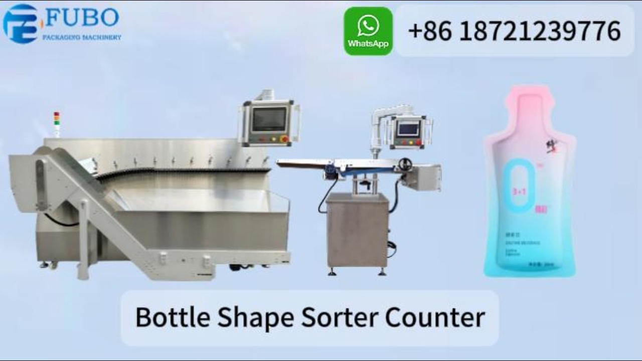 Energy Drink Bottle Design Pouch Sorter Counter | Special Shape Sachet Assorting Counting Machine