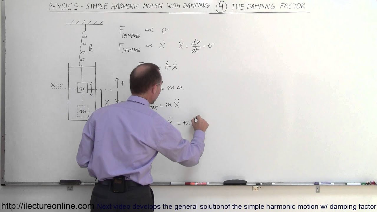 Physics CH 16.1 Simple Harmonic Motion with Damping (11 of 20) The Damping Factor