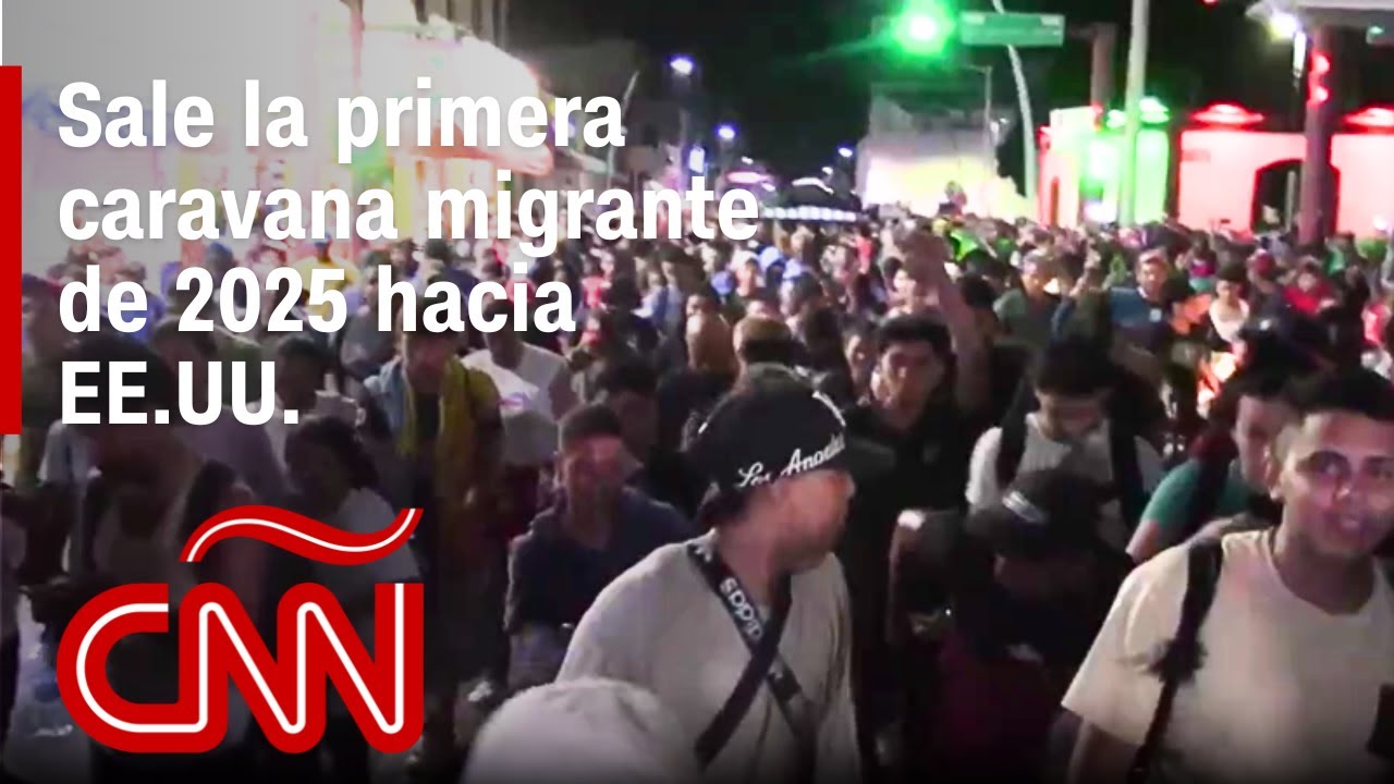 Sale la primera caravana migrante de 2025 con rumbo a Estados Unidos
