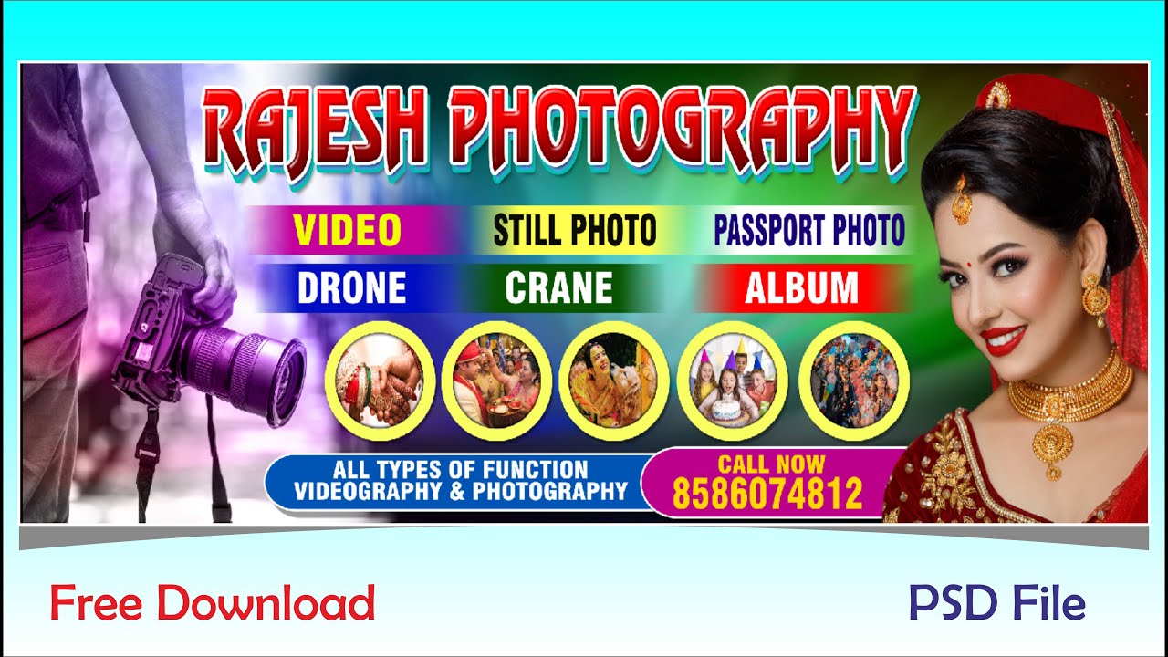 Photo Studio Shop Flex Board Design || Shop Banner || Poster || Socialmedia Poster | Adobe Photoshop