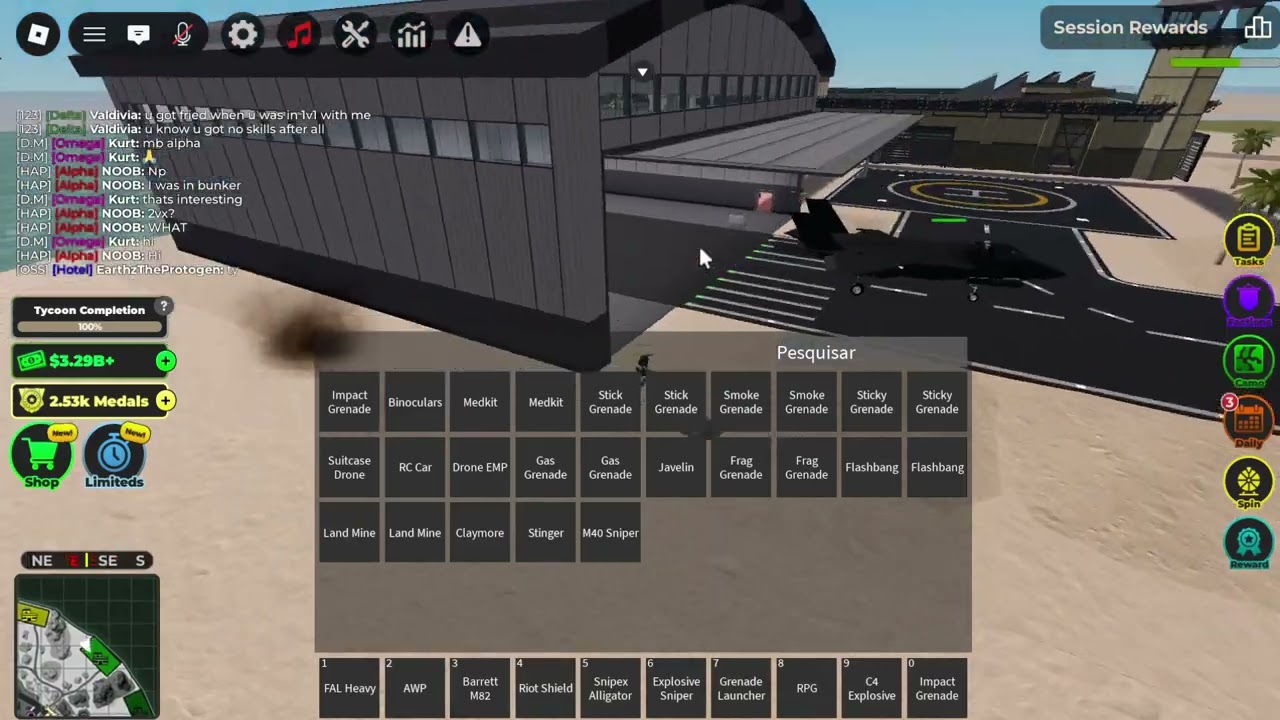 F35 glitcher calls for help and camps me in war tycoon