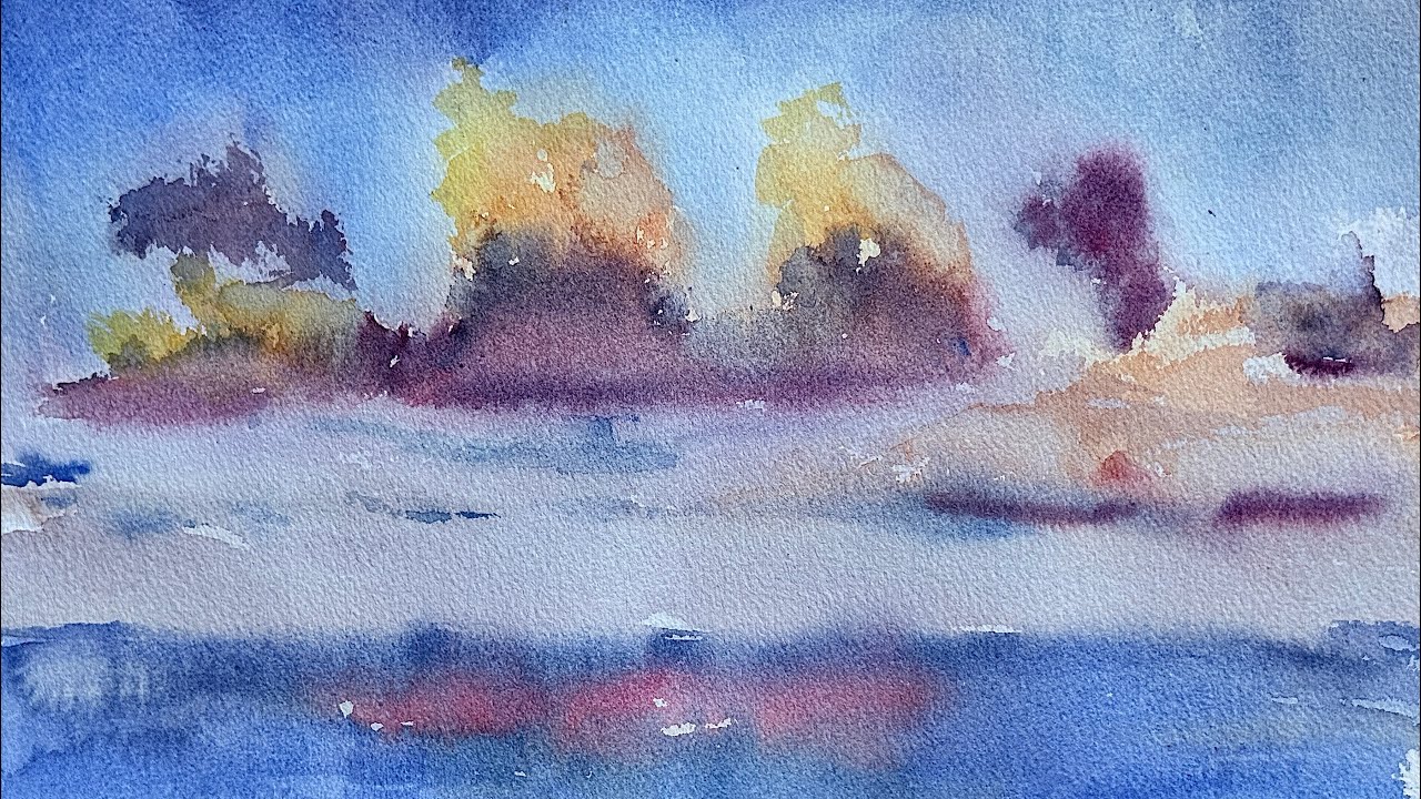 See Clouds - Watercolor Oceanscape
