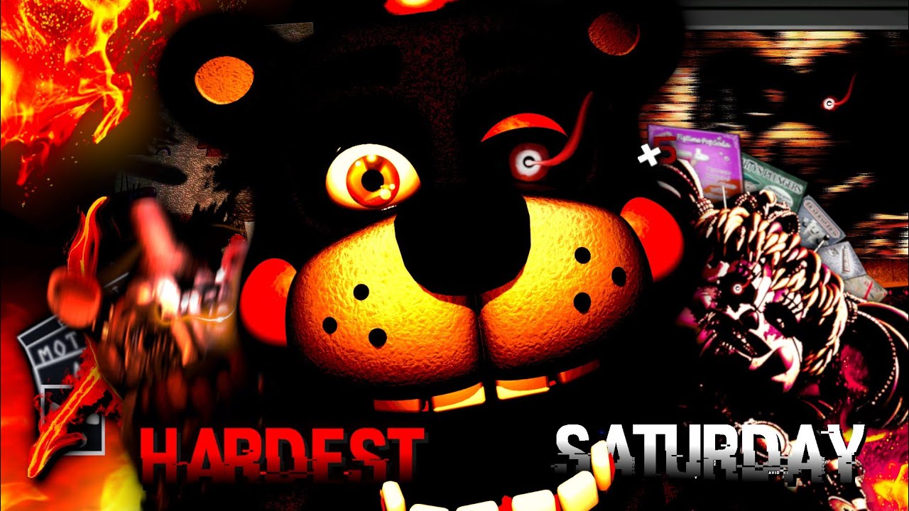 FNaF 6 - Saturday All Salvages, All Ads, No Equipment, No Upgrades (HARDEST SATURDAY)