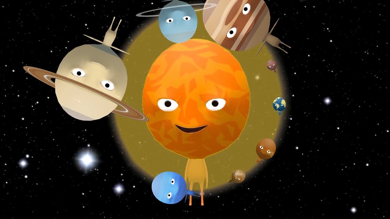 🌝 Round & Round 🌎 Solar System | Planets Song | Nursery Rhymes Songs for Kids