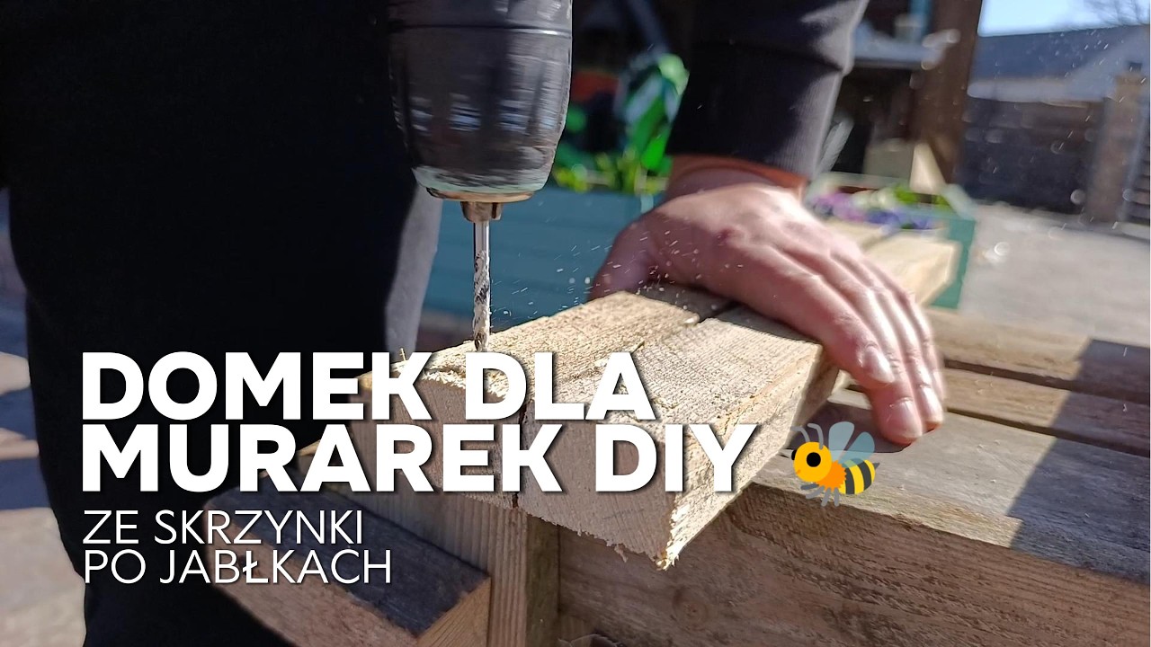 Jak zrobić domek dla murarek 🐝 DIY ze skrzynki po jabłkach | Prosty hotel dla pszcz&oacute;ł krok po kroku