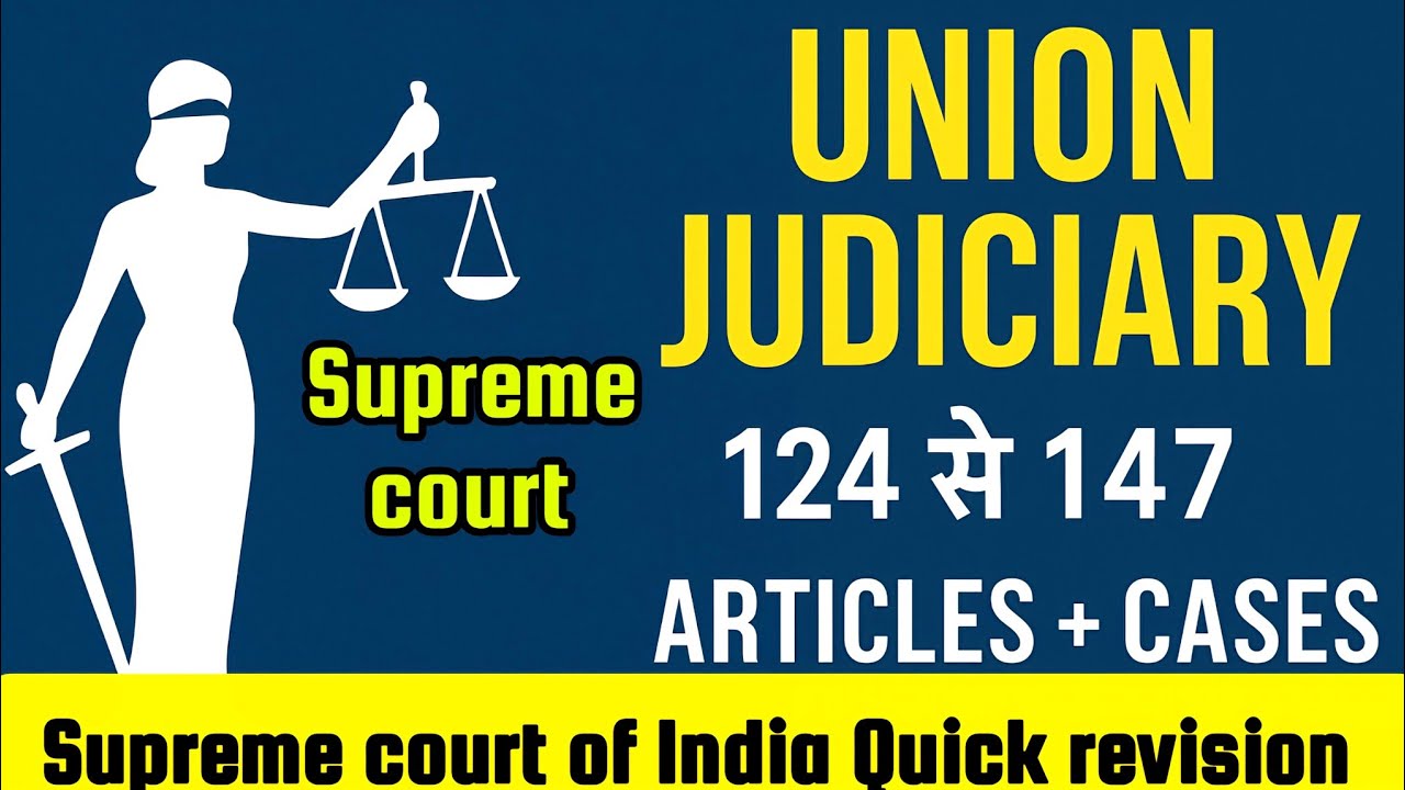 Articles 124 to 147 of the Constitution | Supreme Court Powers & Cases | Union Judiciary Explained