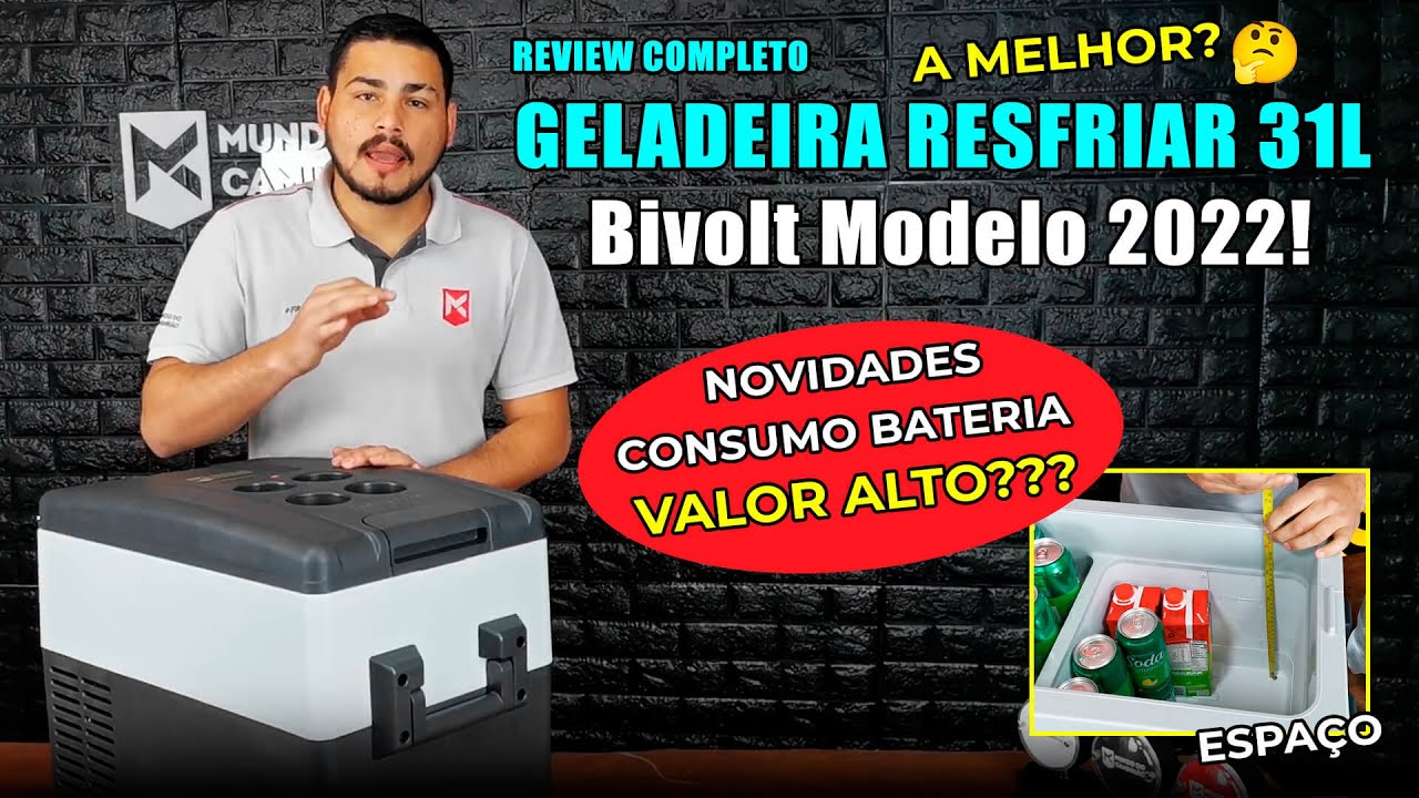 [MODELO 2022] Geladeira para Caminhão Resfriar 31 Litros Portátil
