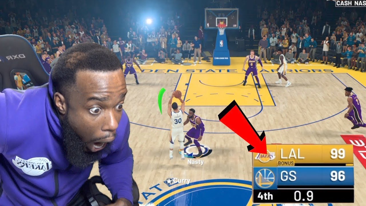 Stephen Curry Down By 3 HALF COURT SHOT! Lakers vs Warriors NBA 2K19 Ep 98