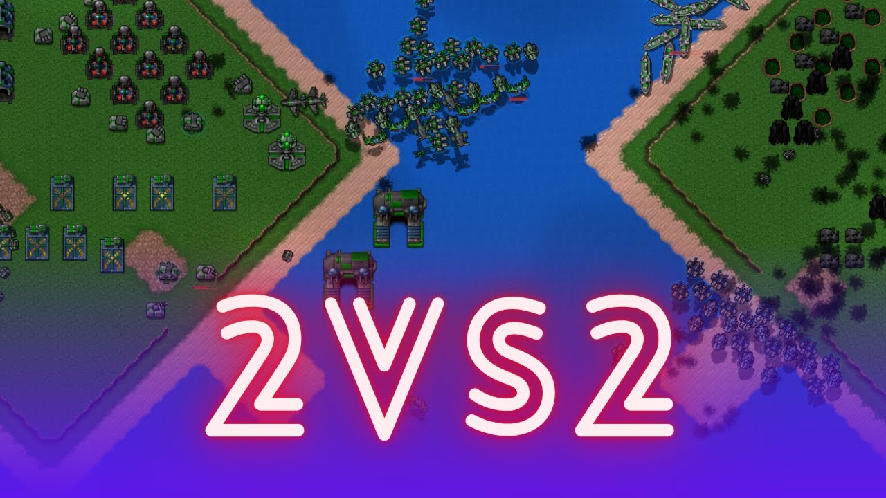 2 vs 2 Заруба | RTS Rusted Warfare