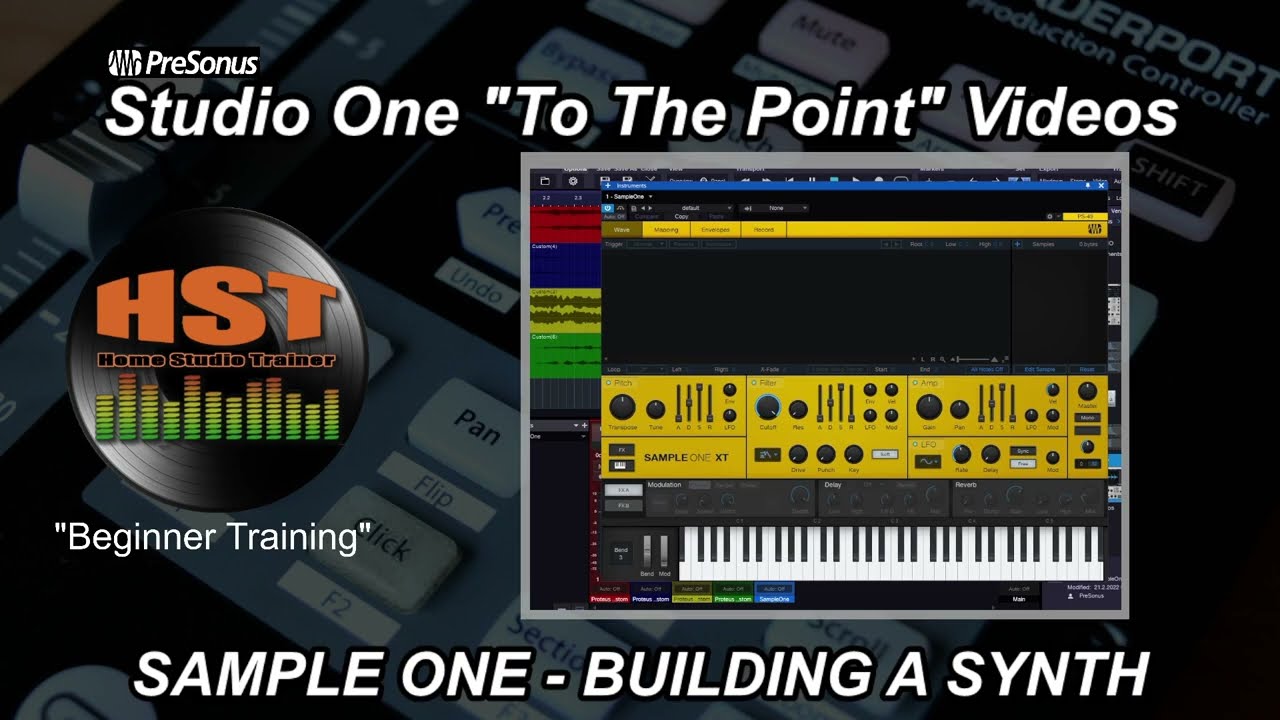 Sample One - Building A Synth  - Studio One 5 - Home Studio Trainer