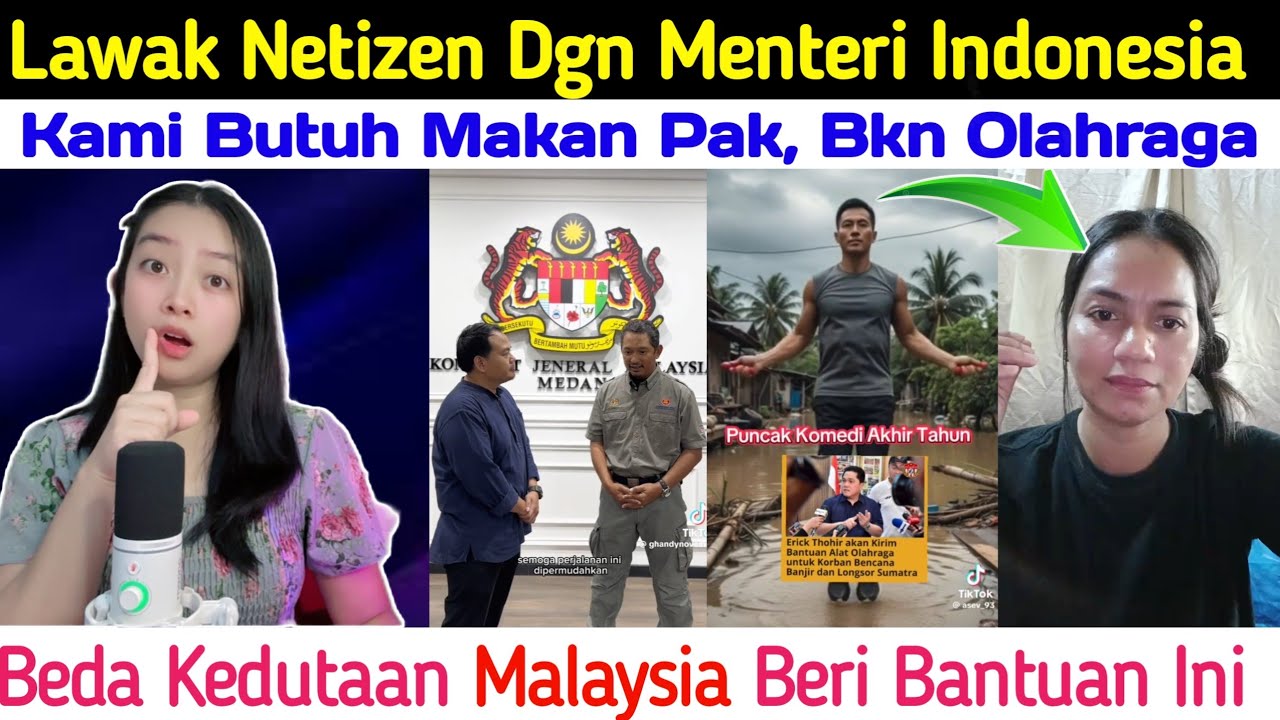 BEDA CARA BERFIKIR MENTERI MALAYSIA VS INDONESIA, ANEH BANTUAN ALAT OLAHRAGA UNTUK MANGSA BANJIR😂