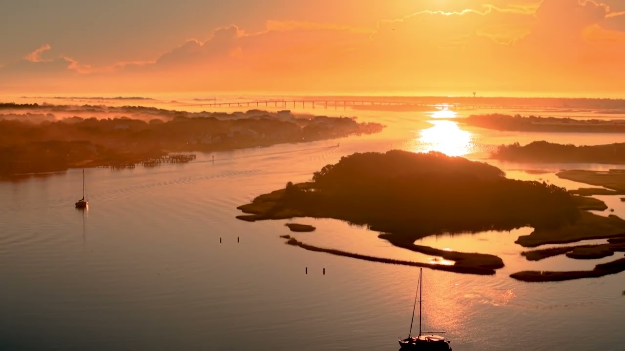 Swansboro, NC sunrise September 24, 2025 on DJI Air 3s