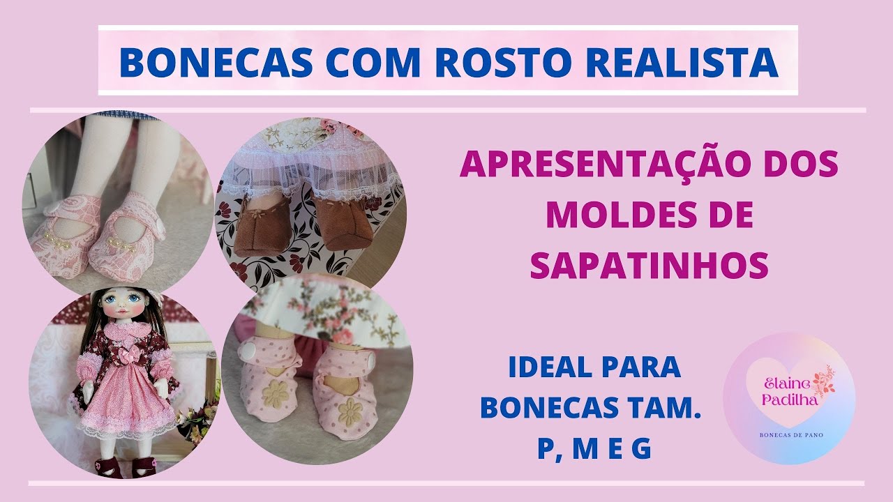 Sapatinhos para bonecas de pano. Aprenda de uma forma simples