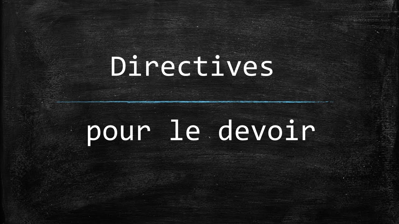 Exam Directives