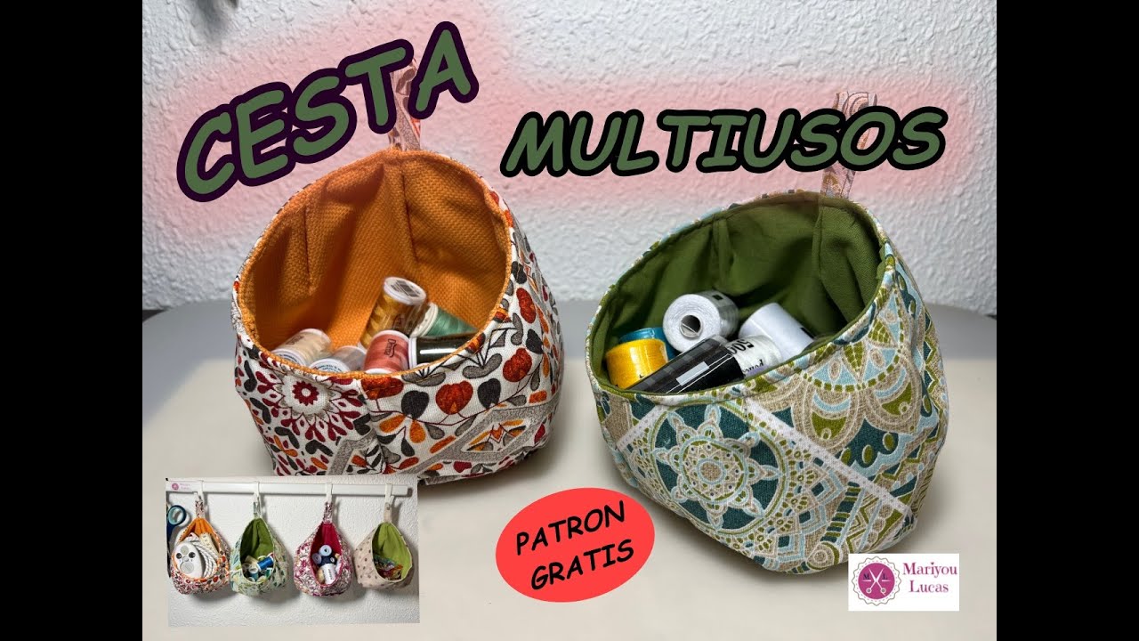 CESTA MULTIUSOS GLOBO 😍 // CESTA TELA PASO A PASO, MUY FACIL 😉