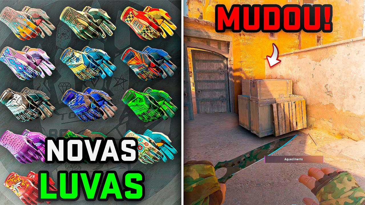 CS2 ATUALIZOU!!! 22 NOVAS LUVAS e NOVO TERMINAL COM 17 SKINS!! DUST2 COM MUDANÇA!