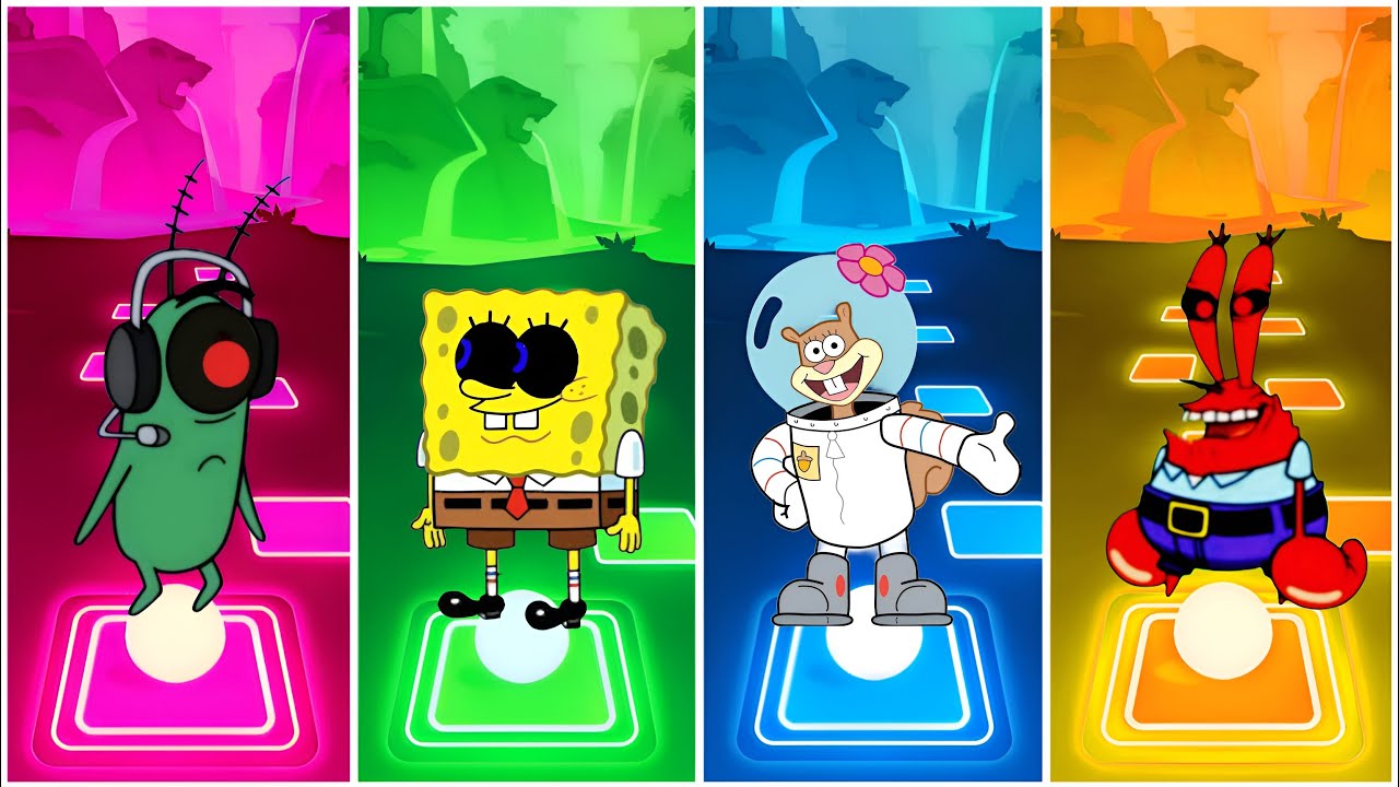 PLANKTON EXE VS SPONGEBOB EXE VS SANDY VS MR KRABS EXE - TILES HOP