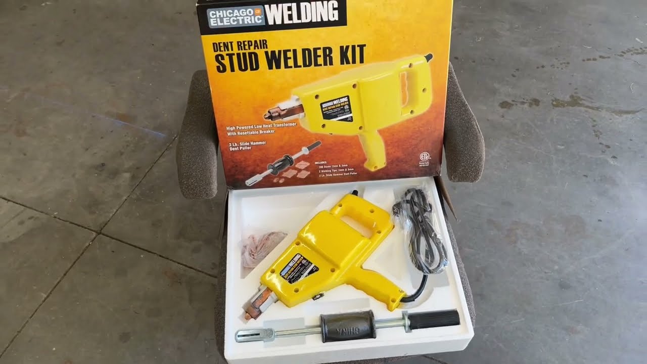 Using the Harbor Freight  Stud Welder to Pull Dents