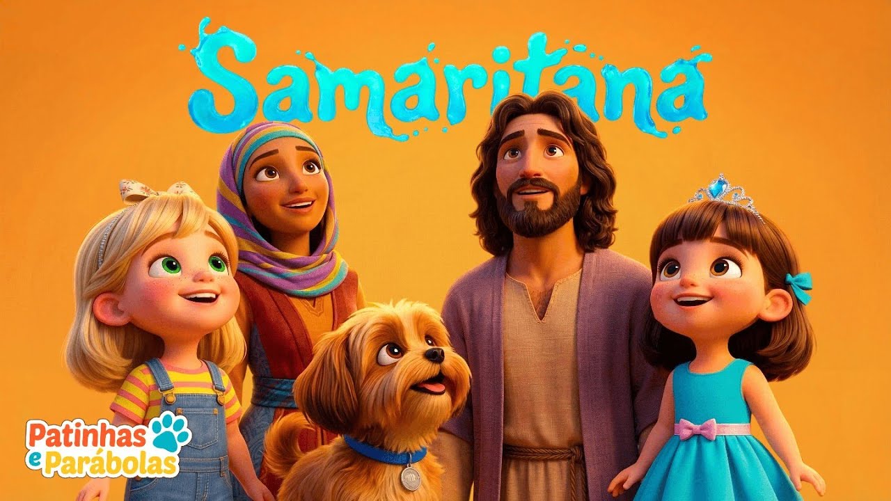 A Mulher Samaritana 💦 Água Viva de Jesus | Música Infantil Gospel Animada
