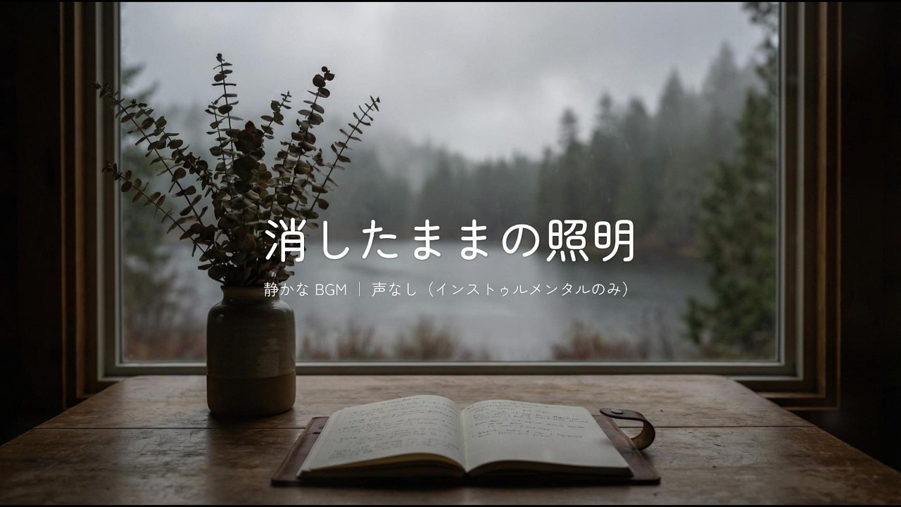 【静かなBGM】  消したままの照明  |  静かな部屋、変わる窓の外。