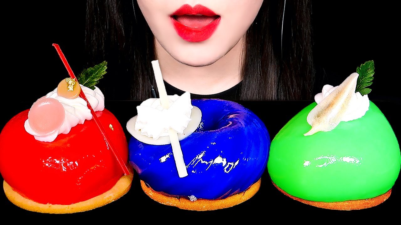 ASMR MOUSSE CAKE 무스케이크 먹방 咀嚼音ムースケーキ EATING SOUNDS DESSERTS MUKBANG ZOEY ASMR