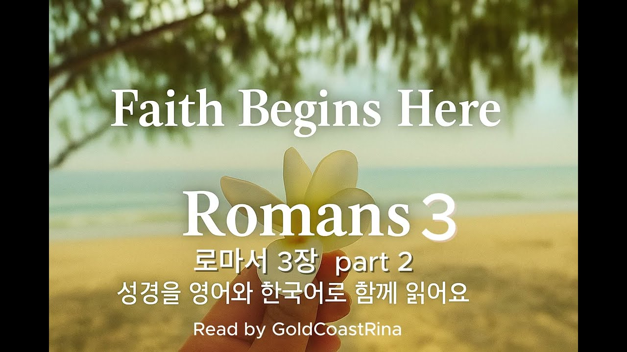 📖 로마서3장 part2| Bible Reading |Romans3| Rest | Pray| Meditation| Sleep|한국어영어성경|자면서듣는성경 말씀| 마음의평안|영어공부