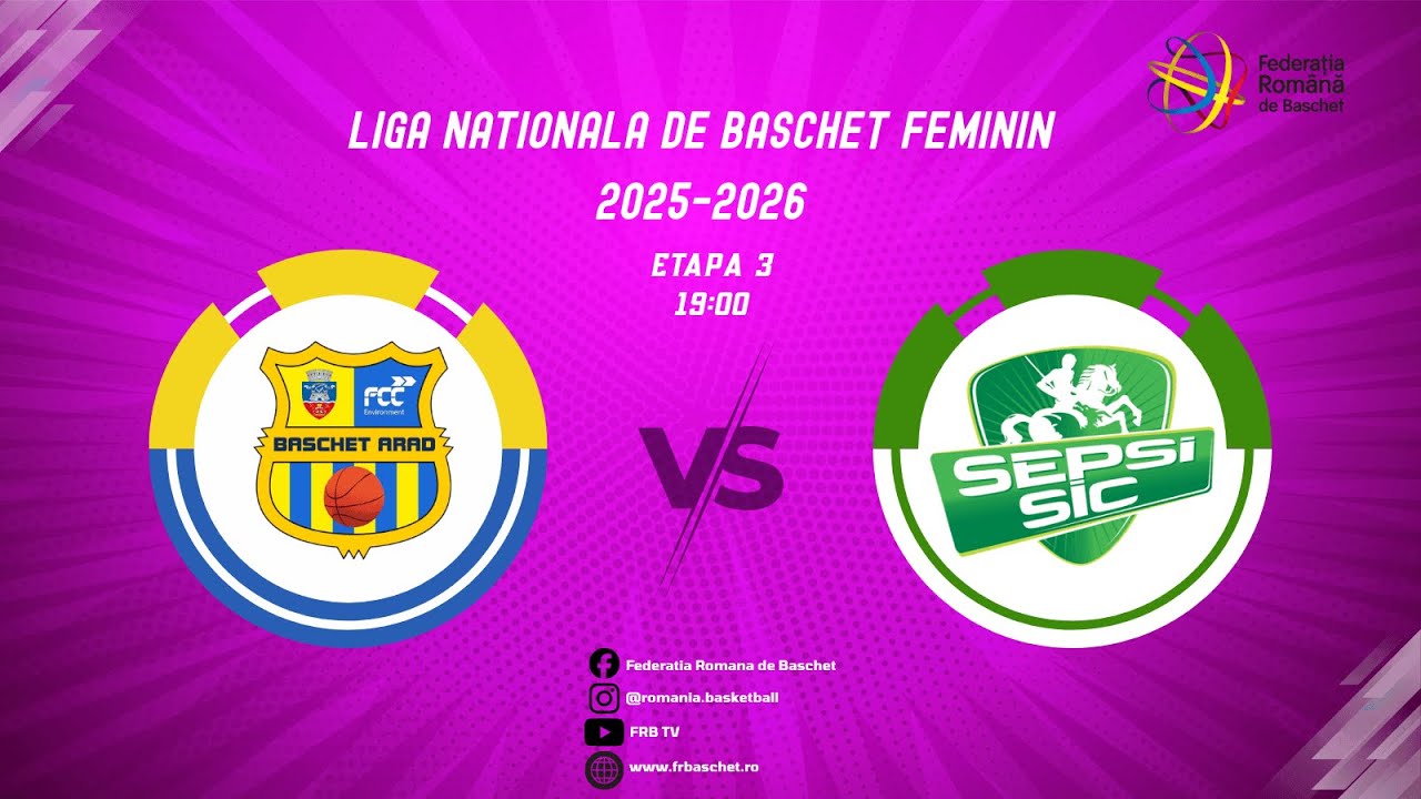 Liga Nationala de Baschet Feminin 25/26 - FCC Baschet UAV Arad vs ACS Sepsi SIC Sf&acirc;ntu Gheorghe